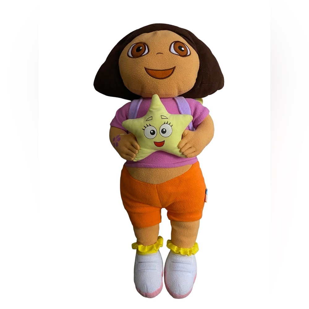 Vintage 2004 Nick Jr. Dora the Explorer Jumbo Plush Cuddle Pillow
